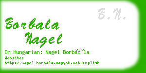 borbala nagel business card